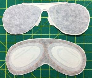 Step 1 - cut around the goggles as closely as possible