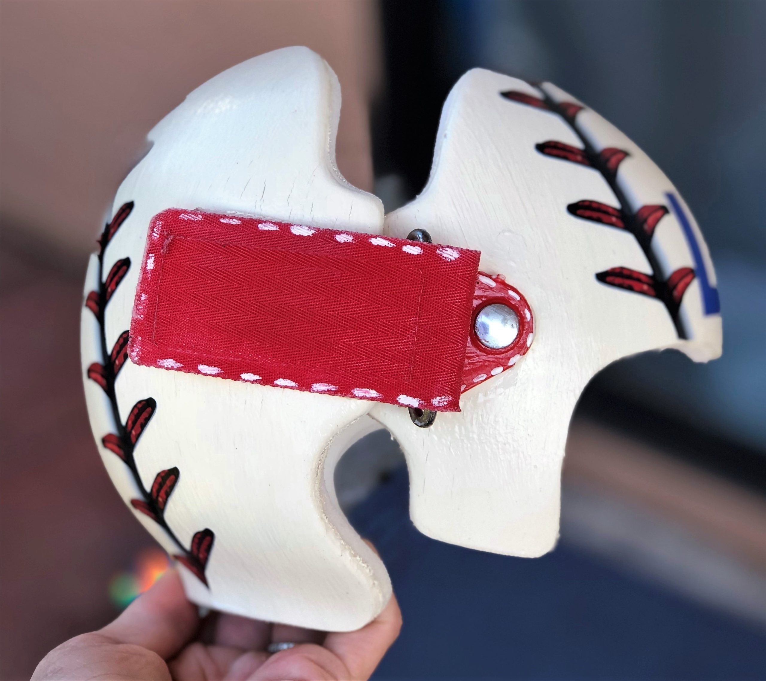 Baseball stitching 3d cranial band