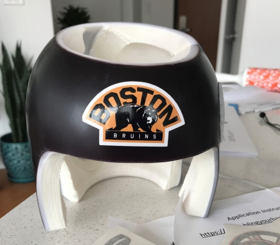 Boston Bruins cranial band decoration