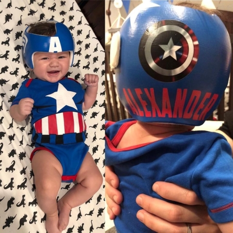 Captain America cranial band decoration
