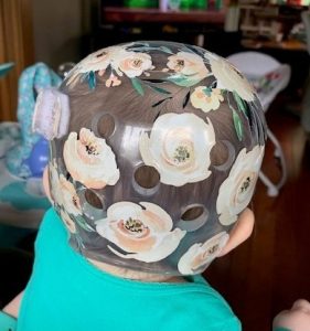 Flower bouquet cranial band