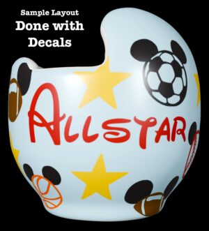 All Star Mickey cranial band decals