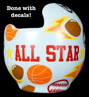 All Star cranial band decals
