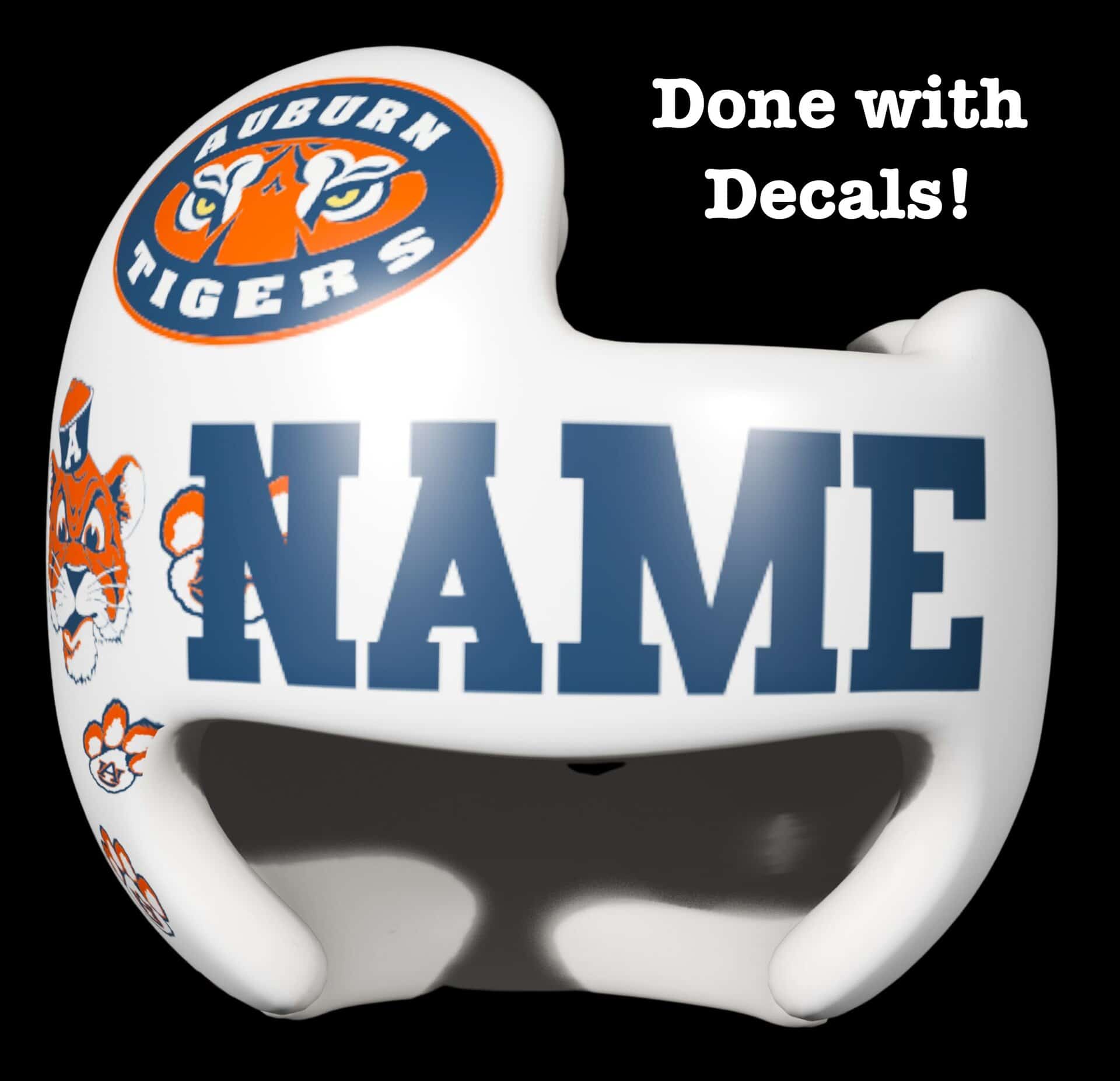 Auburn University cranial band decals