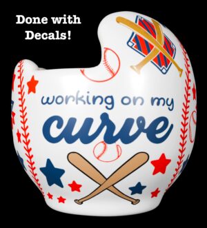 Baseball Star cranial band decals