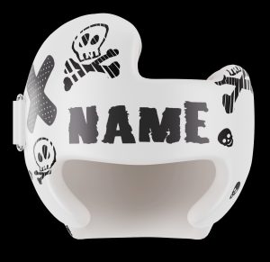 Boys should come with helmets cranial band front