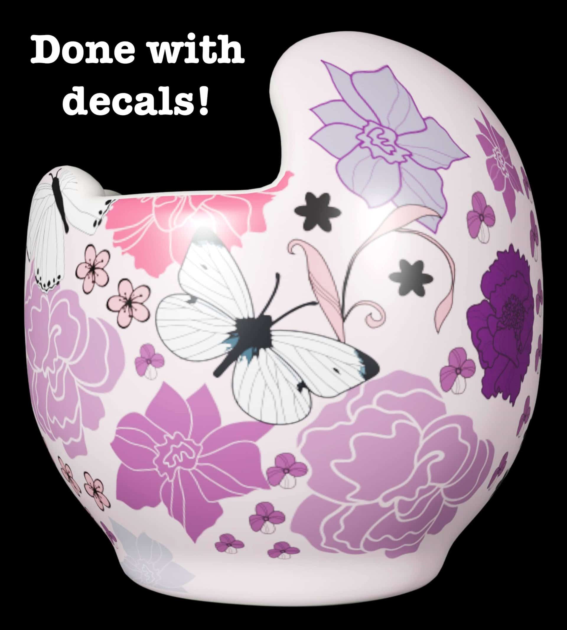 Butterflies and Flowers cranial band decals