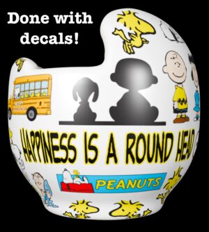 Charlie Brown cranial band decals