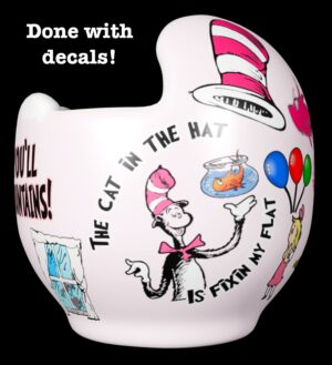 Dr Seuss Cat in the Hat Girl cranial band decal