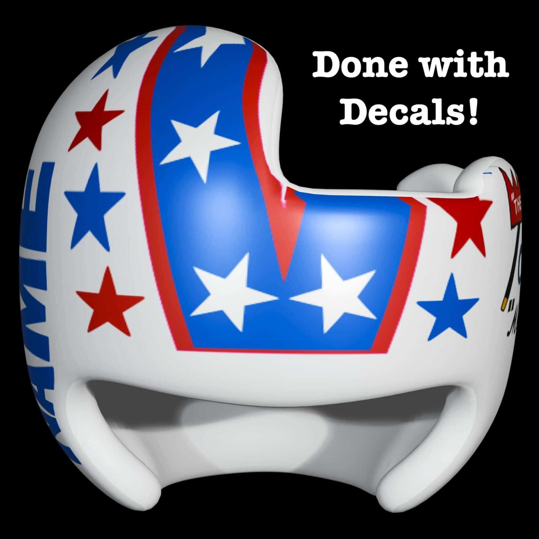 Evel Knievel cranial band decals | Bling Your Band