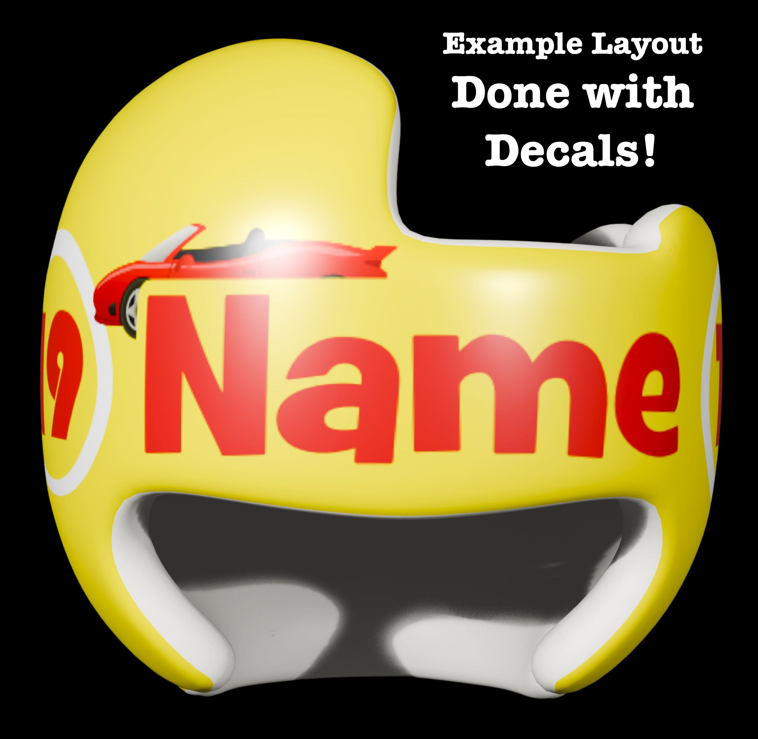 Ferrari cranial band decals