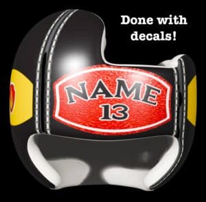 Fire helmet cranial band decals