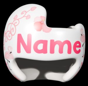 Flamingo garden cranial band decals