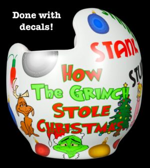 Grinch Stole Christmas cranial band decals