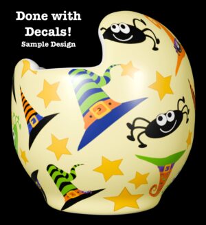 Halloween Witch Hats cranial band decals