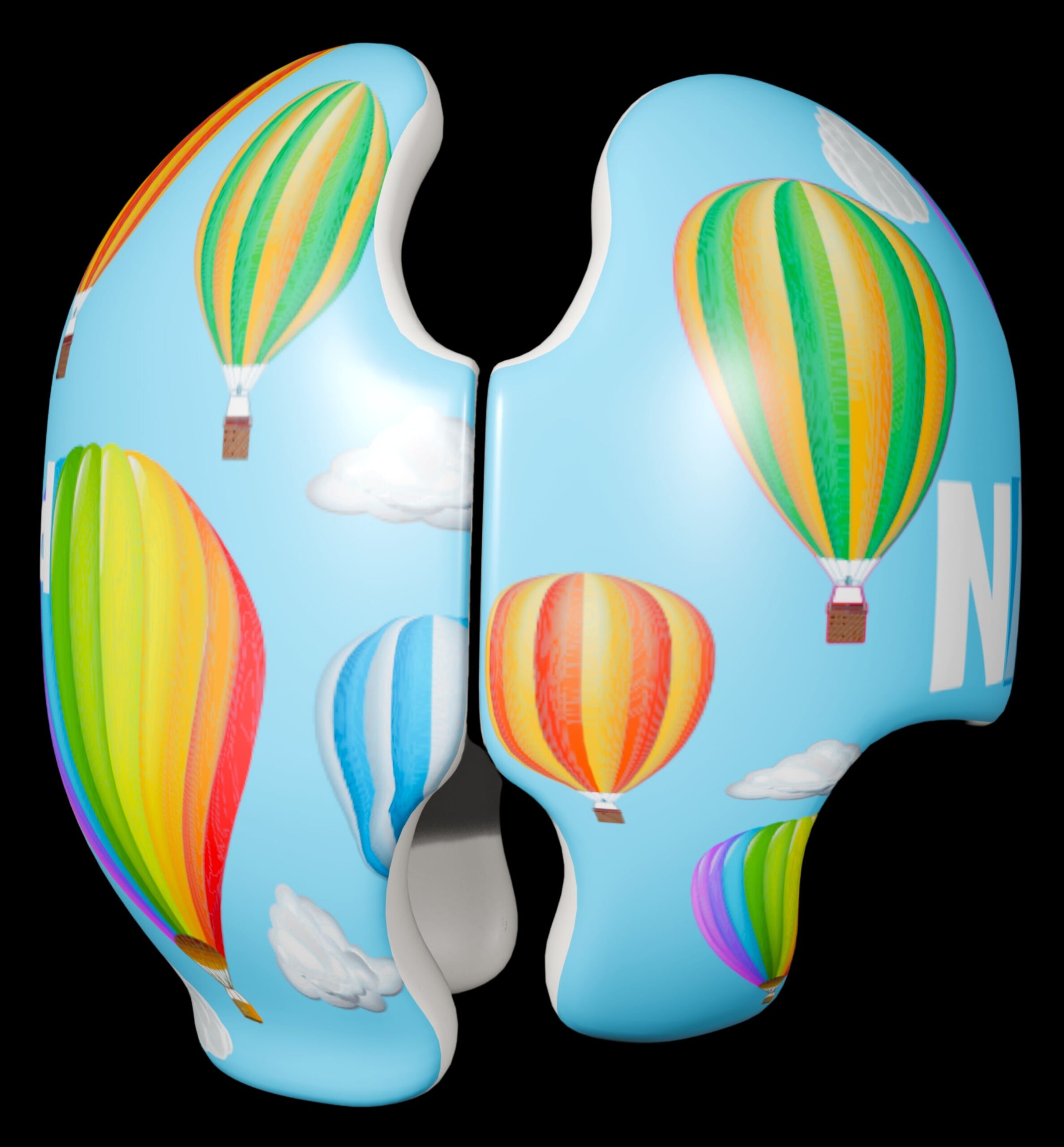 Hot Air Balloons cranial band decals