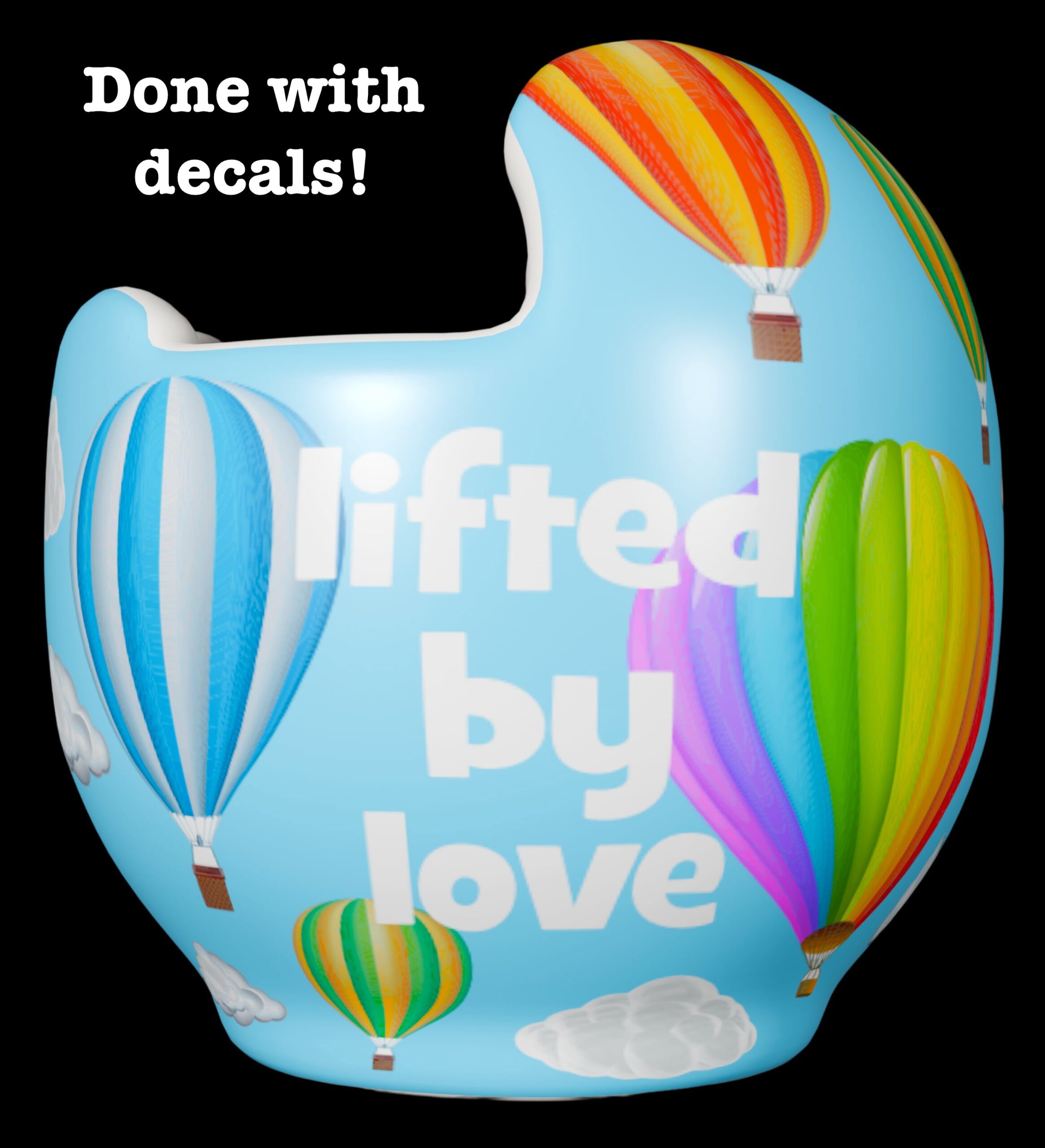 Hot Air Balloons cranial band decals