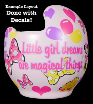 Minnie Mouse 2 cranial band decals