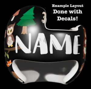 My Bear-y own shell cranial band decals