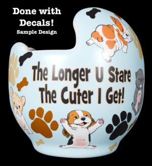 Puppy Play Time cranial band decals