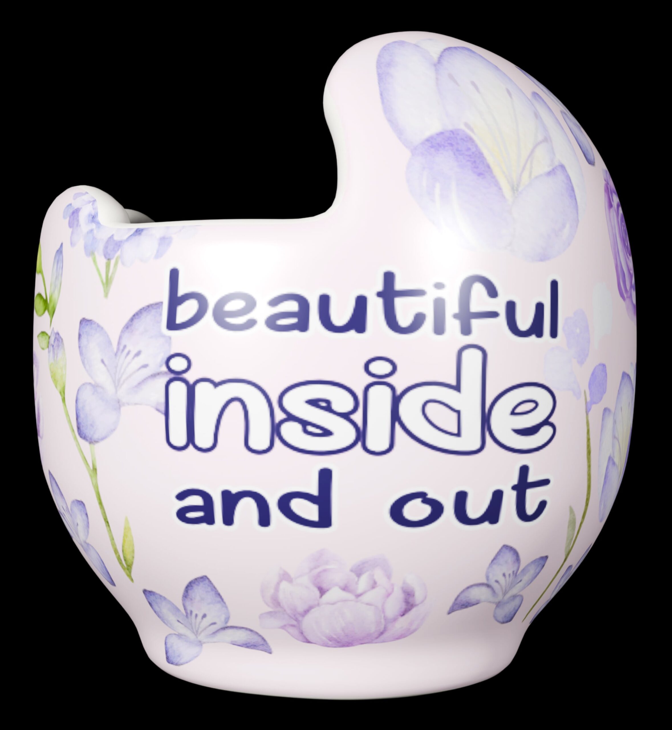 Purple Watercolor Flowers cranial band stickers - Image 2