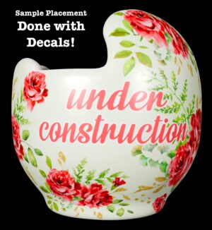 Red Roses cranial band decals
