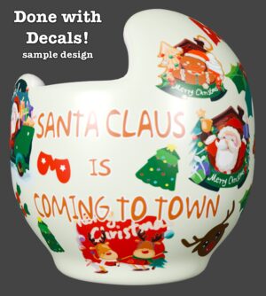 Santa Clause coming to town cranial band decals