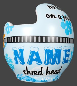 Snowboarding cranial band decals