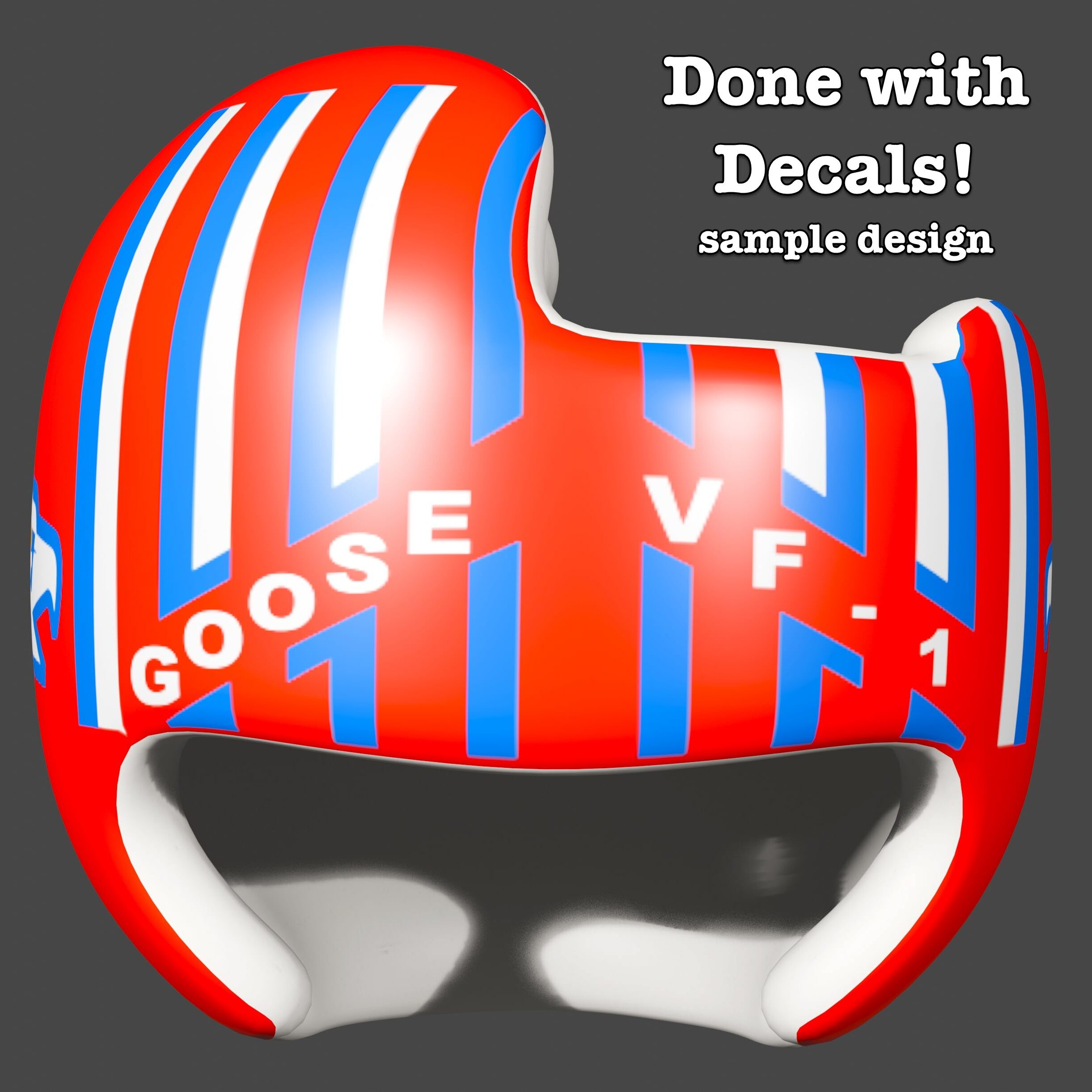 STUDS BADGES FEVER バングル Top Gun - Goose cranial band decals | Bling Your Band
