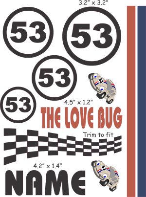 The Love Bug cranial band decoration