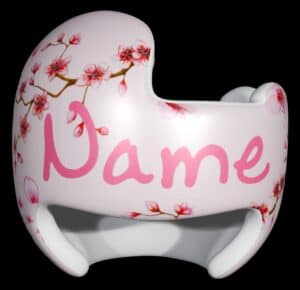 Watercolor Cherry Blossoms cranial band decals
