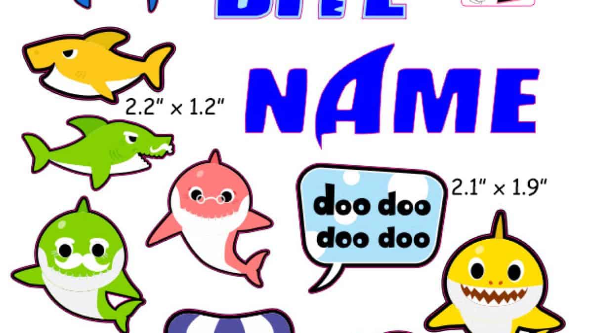 Generique Bandierine Triangolari Baby Shark In Carta FSC - 9 Pezzi Per Feste Di Compleanno, PR92544