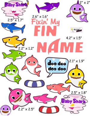Baby Shark Girl - Doc Band Decals