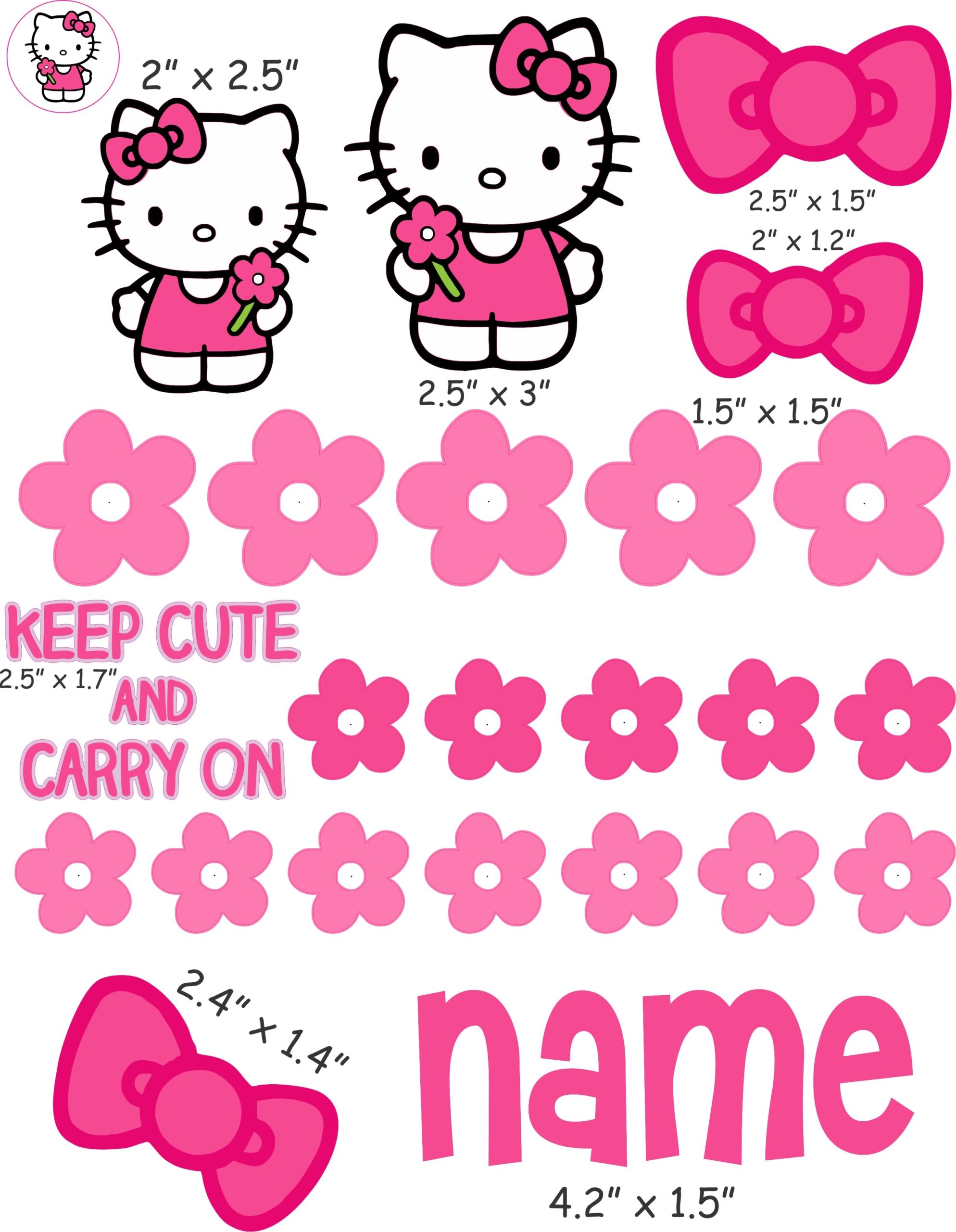 Sandylion Hello Kitty Head Removable Decal
