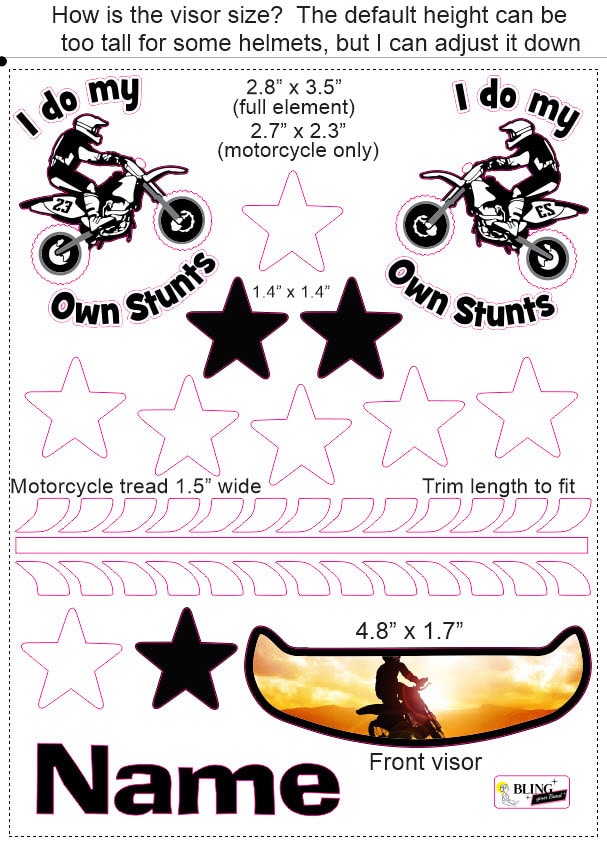 motorcycle cranial band decals