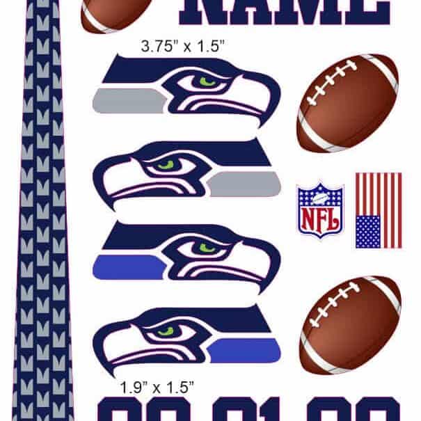 Seattle Seahawks cranial band decals | Bling Your Band