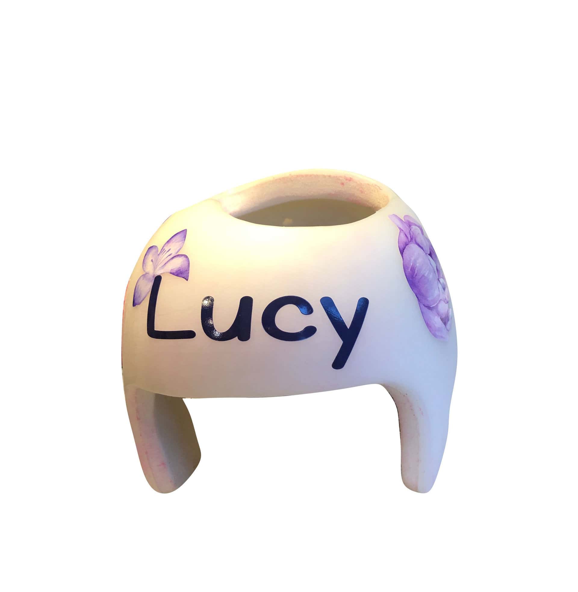 Purple Watercolor Flowers cranial band stickers - Image 6