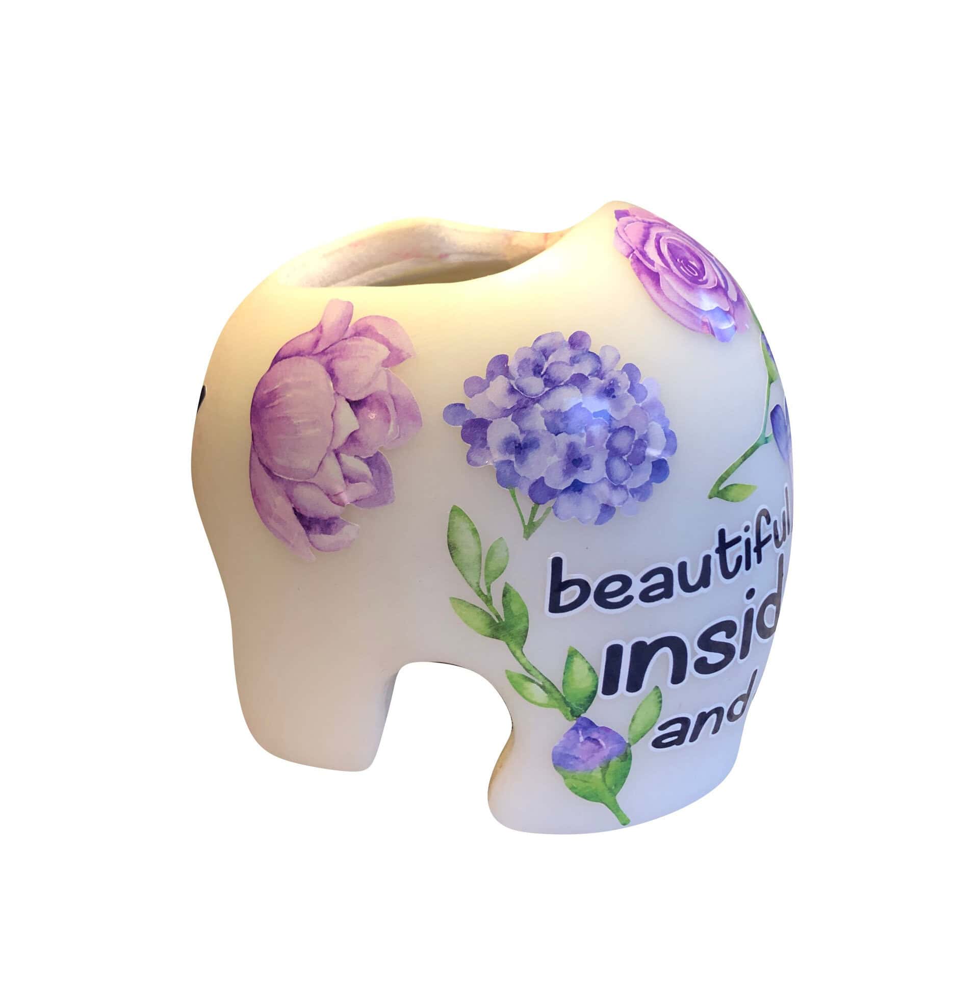 Purple Watercolor Flowers cranial band stickers - Image 9