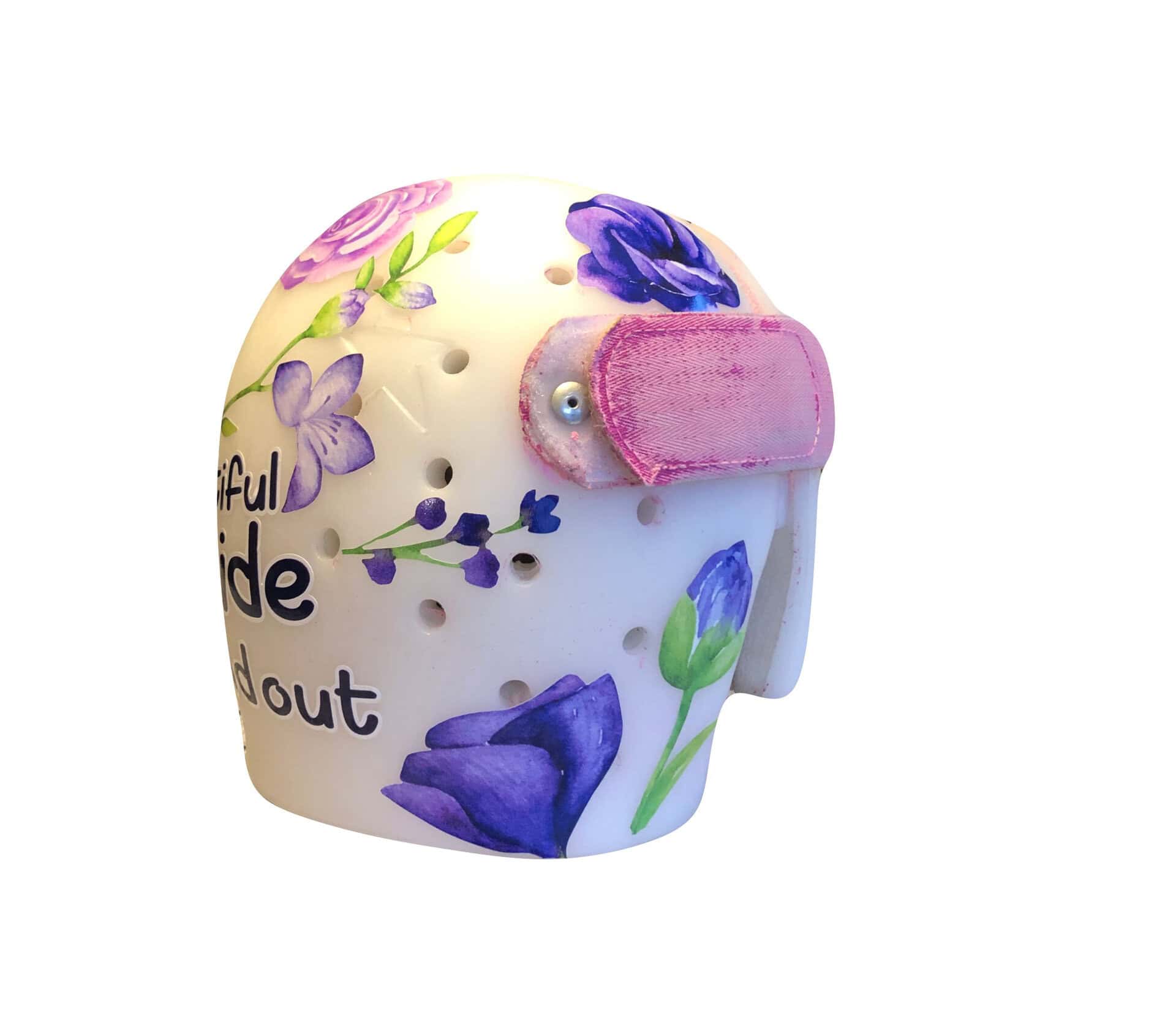 Purple Watercolor Flowers cranial band stickers - Image 10