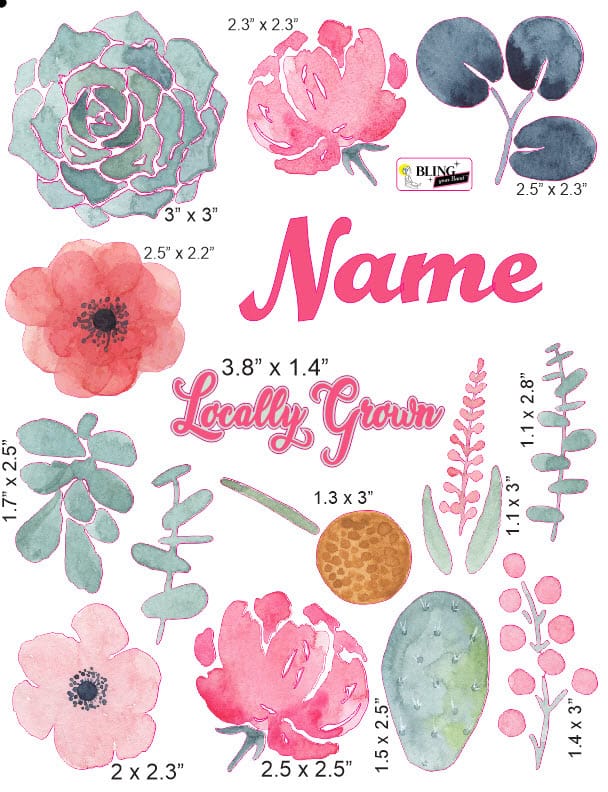 Watercolor flowers 3 cranial band