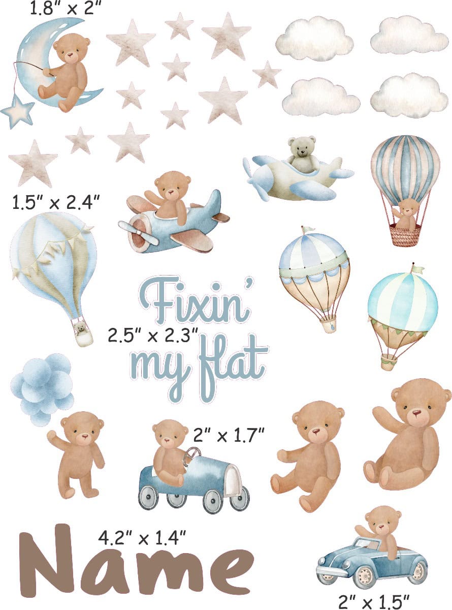 Watercolor hot air balloons cranial band