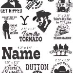 Yellowstone TV show cranial band decals