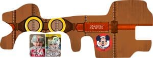 Vintage Character Aviator hand painted doc band wrap