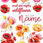 Watercolor Poppies doc band decoration