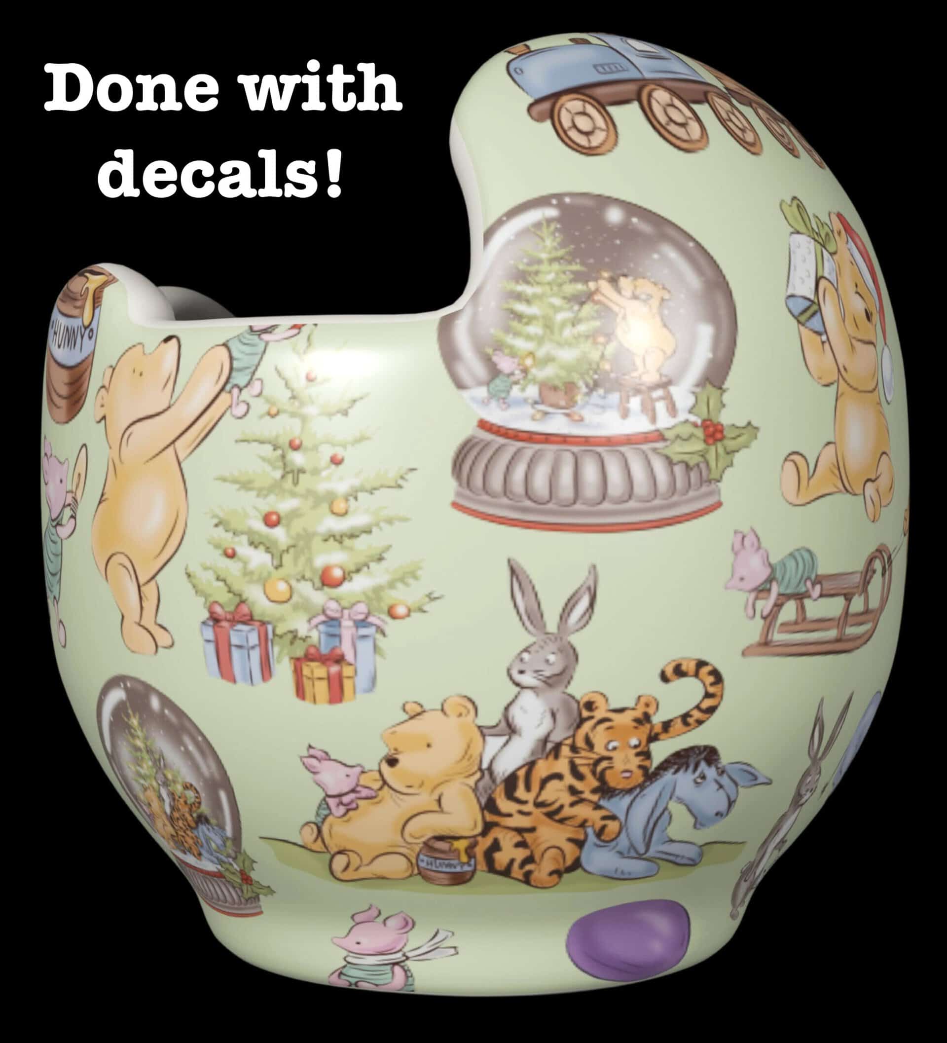 Winnie the Pooh Christmas cranial band decals | Bling Your Band
