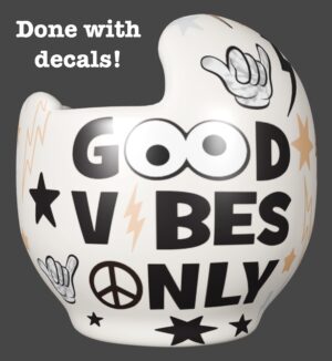 Good Vibes Only 2 cranial band decals