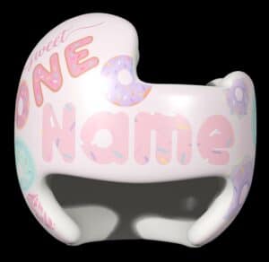 Donut Hair Girl pastel colors cranial band decals