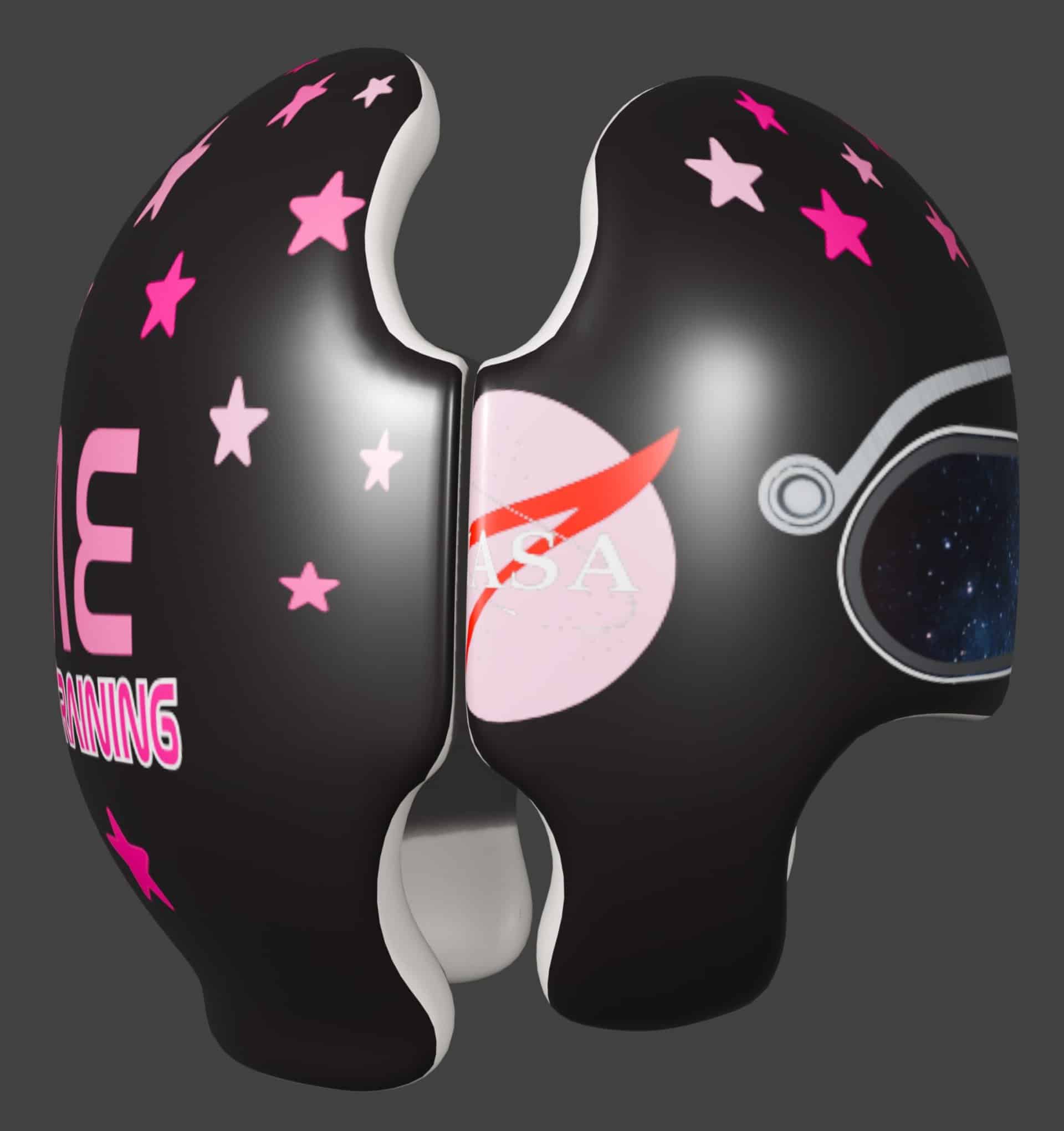 NASA Visor Girl cranial band decal