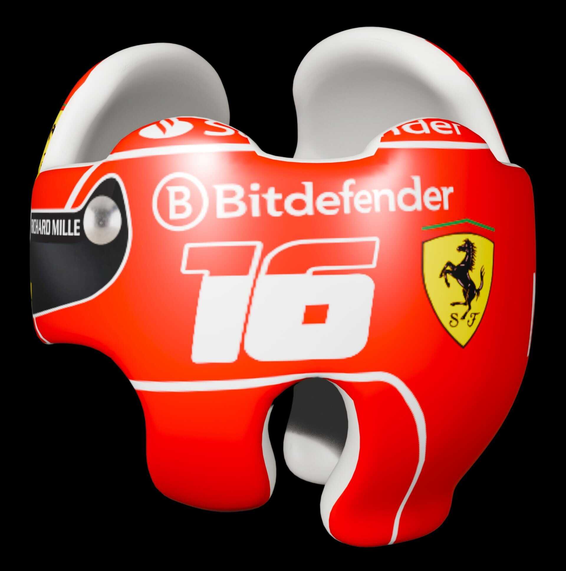 Charles Lecleric Ferrari Helmet Doc Band Wrap - Image 2