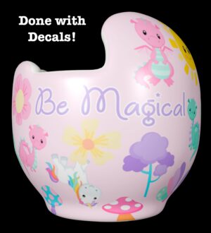 Unicorns and Dragons cranial band decals